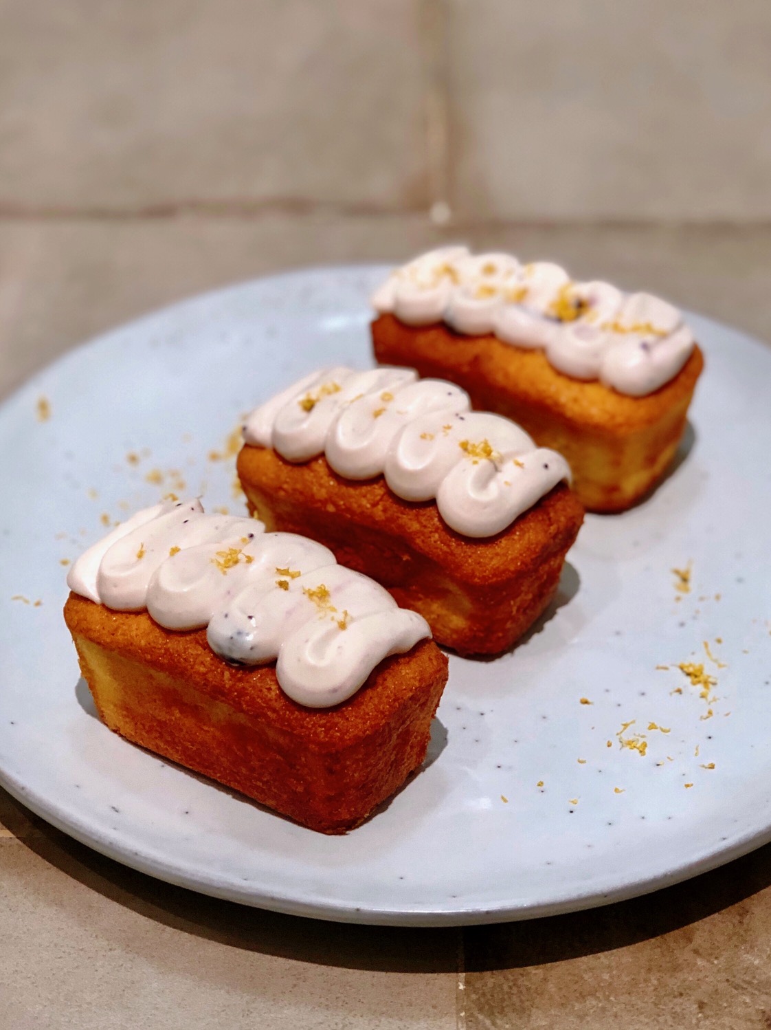 Bread Course: Passion Fruit Pound Cake stuffed with Passion Fruit Curd